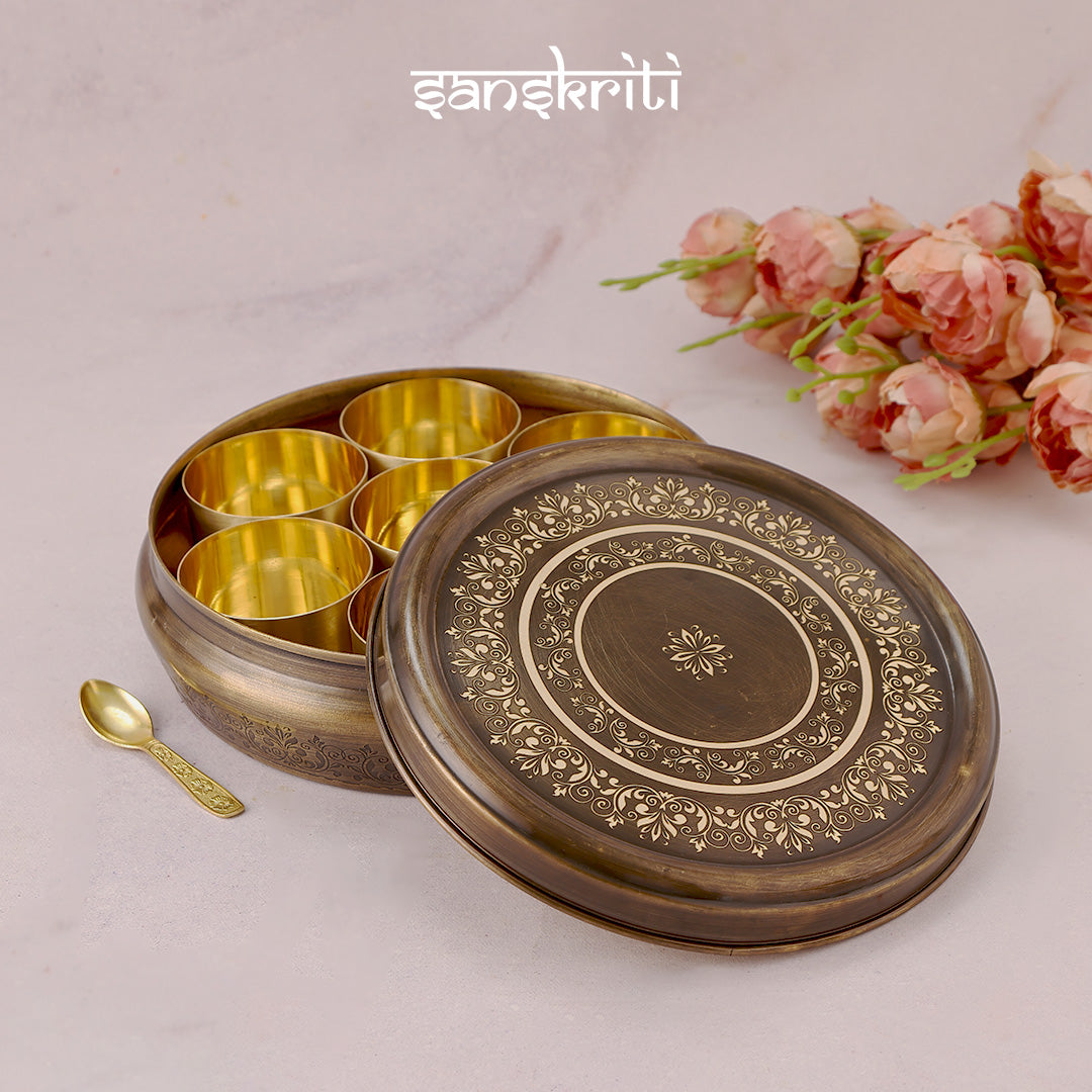 Brass Masala Box