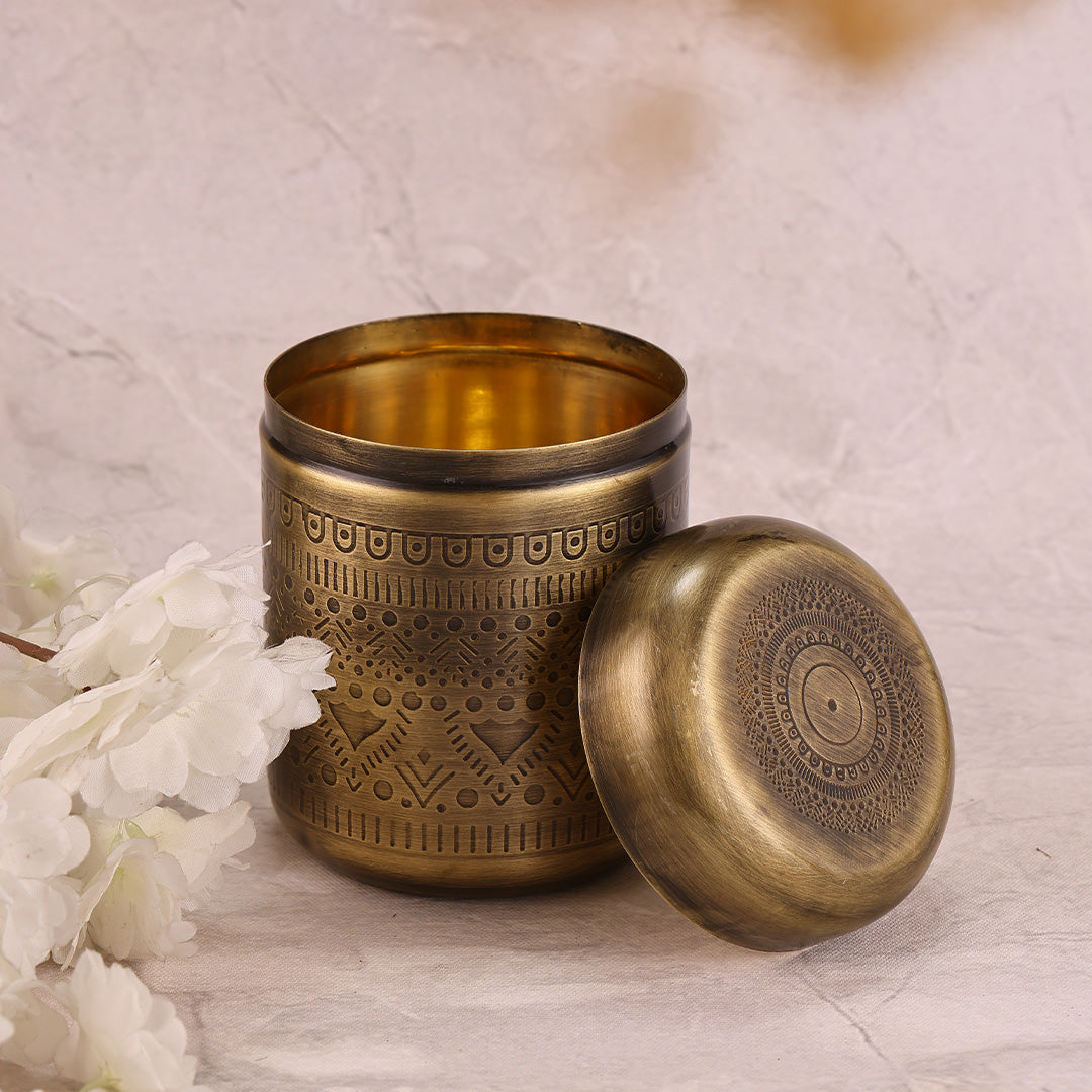 Long Brass Container