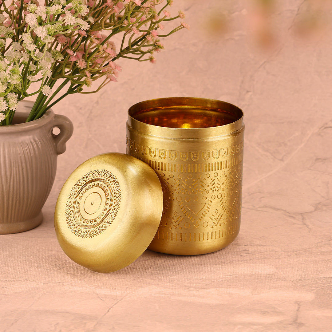 Long Brass Container